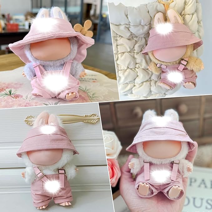 Clothes Fit for 17CM Doll, Fashion Doll Clothes Outfit Set Cute Theme Designer Toys Dress Accessories for Collector Fans Display (P Pink Set)