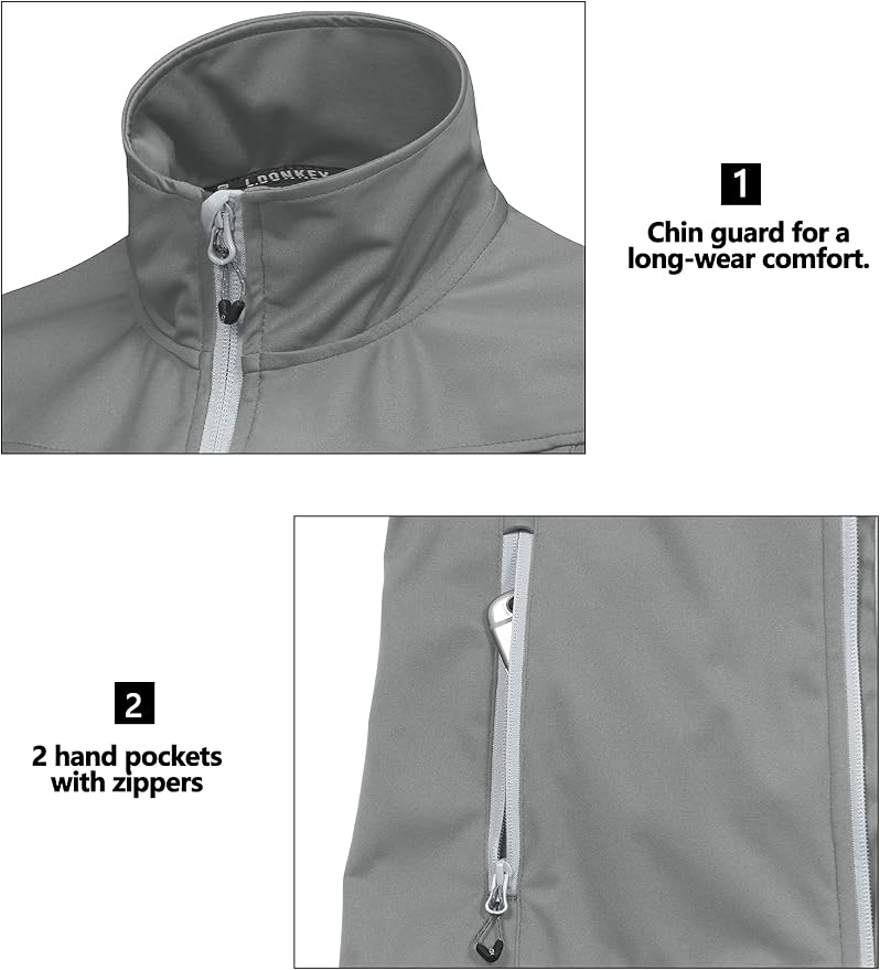 Little Donkey Andy Women's Lightweight Softshell Vest, Windproof Sleeveless Jacket for Running Hiking Travel