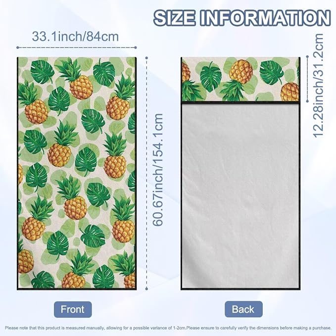 INSTANTARTS Pineapple Palm Leaf Car Seat Covers Car Seat Towel Covers Yoga Towel Car Seat Cover