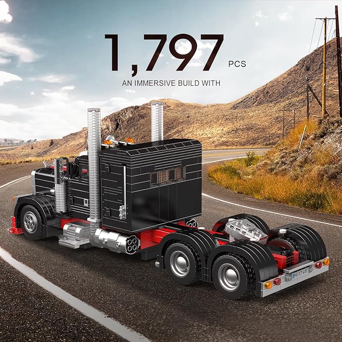 Mould King 10037 Heavy-Duty Tow Truck Building Toy Set, MOC Road Trailers Building Toys, Technology Wreckers Toy for Adult 14+ (1,797 Pieces)