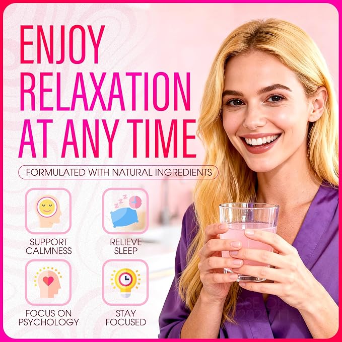 Dose Of Quiet Calming Drink Mix – Relaxing Beverage Powder with L-Theanine, Saffron, Magnesium Glycinate & Ashwagandha, Supports Relaxation & Restful Nights (1)