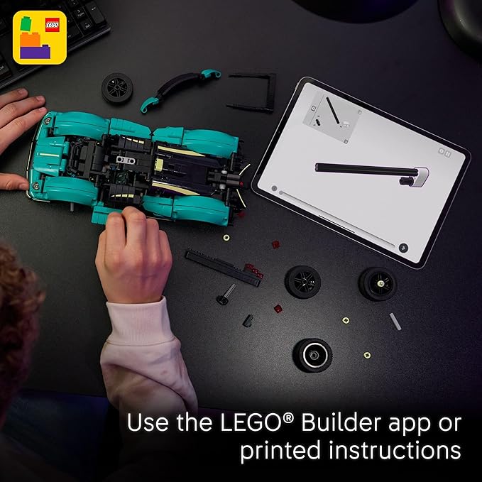 LEGO Technic Aston Martin Valkyrie Toy Car - Kids Model Kit Toy for Boys and Girls, Ages 9+ - Vehicle Building Set for Pretend Play & STEM Learning - Sports Car Gift Idea for Birthdays - 42208