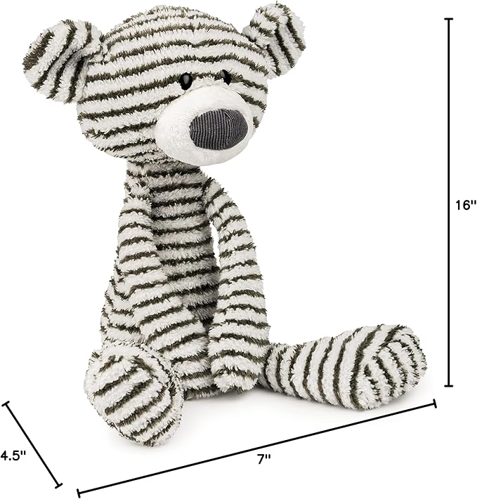 GUND Toothpick Stripes, Teddy Bear Stuffed Animal for Ages 1 and Up, Black/White, 15”