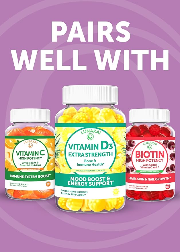 Lunakai USA Made 17-in-1 Prenatal Vitamins for Women with Iron & Folic Acid – Delicious Daily Prenatal Gummies for Maternal Wellness Support - 3 Pack