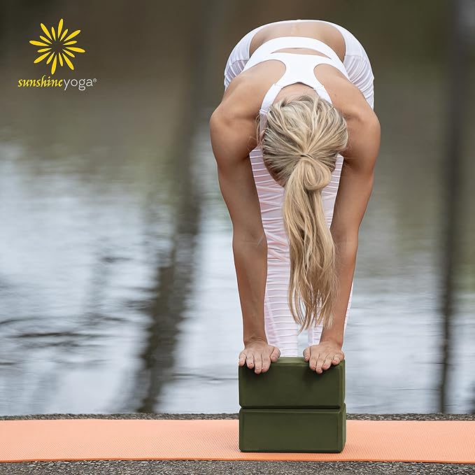 4" Yoga Block, 10 Pack Bulk EVA Foam Yoga Blocks, Firm and Supportive Yoga Brick, Balance Foam for Stretching, Pilates, and Workout, 4" x 6" x 9"