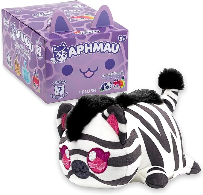 Aphmau 6” MeeMeow Mystery Plush – Series 1 Safari - 2 Pack; YouTube Gaming Channel, Blind Box, 2 of 8 Possible Safari MeeMeows, Official Merch