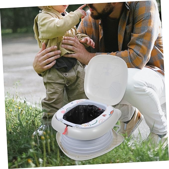 Portable Folding Travel Potty for Boys and Girls Toilet Training Seat with Storage Bag for Camping and Car Trips