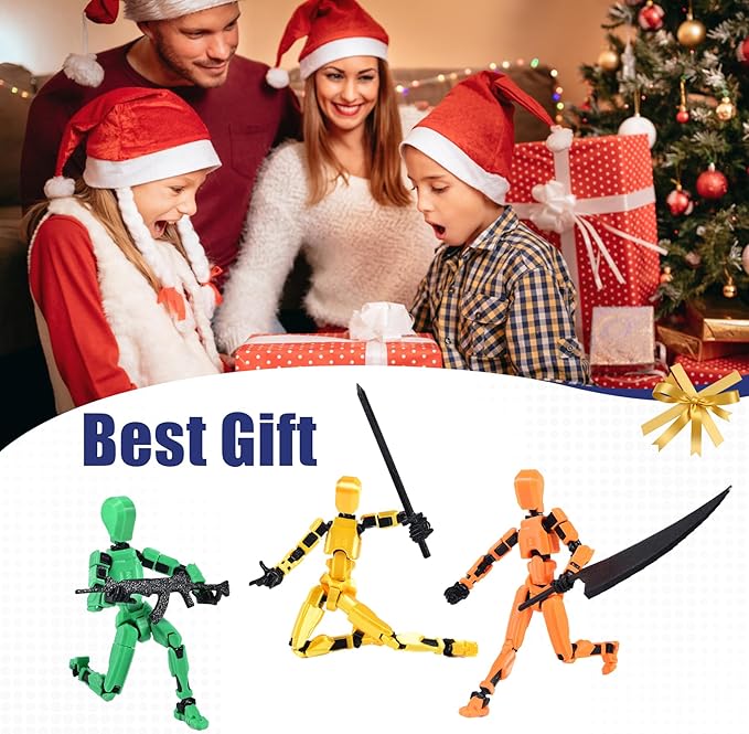 6-Pack T13 Action Figure Set (Assembly Completed), 3D Printed Dummy Action Figure Weapon Gestures Accessories with Stand, Figura de acciรณn t13