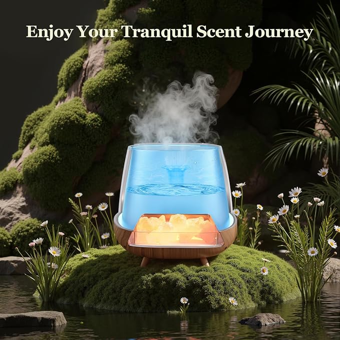 Essential Oil Diffuser for Home, ๐-๐ข๐ง-๐ Aromatherapy Diffuser & ๐๐ข๐ฆ๐๐ฅ๐๐ฒ๐๐ง ๐๐๐ฅ๐ญ Lamp, 200ml Cool Mist Humidifier, ๐-๐๐จ๐ฅ๐จ๐ซ ๐๐๐, Auto Off, Bedroom Office Yoga