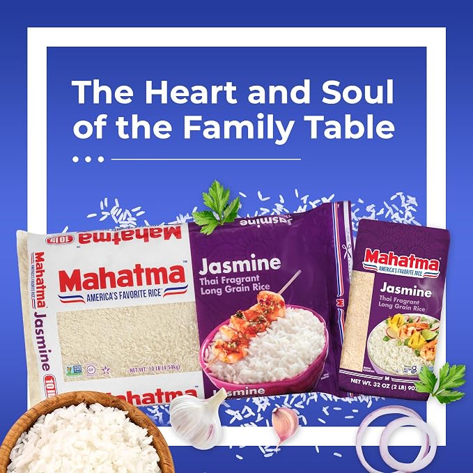 Mahatma Jasmine Rice, Fragrant Thai Rice, 10-Pound Bag