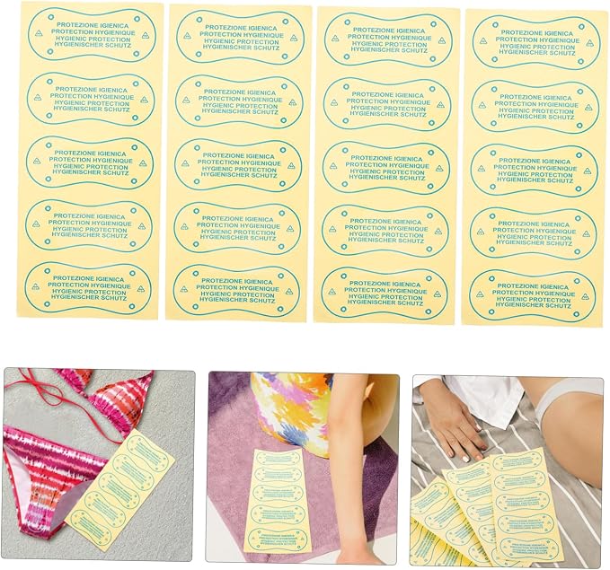 Ipetboom 100pcs Women Panty Liners Soft Breathable Adhesive Stickers for Swim Bottoms Comfortable Fit for Swimsuits and Easy Application and Adaptable Sizing Reduce Skin Irritation