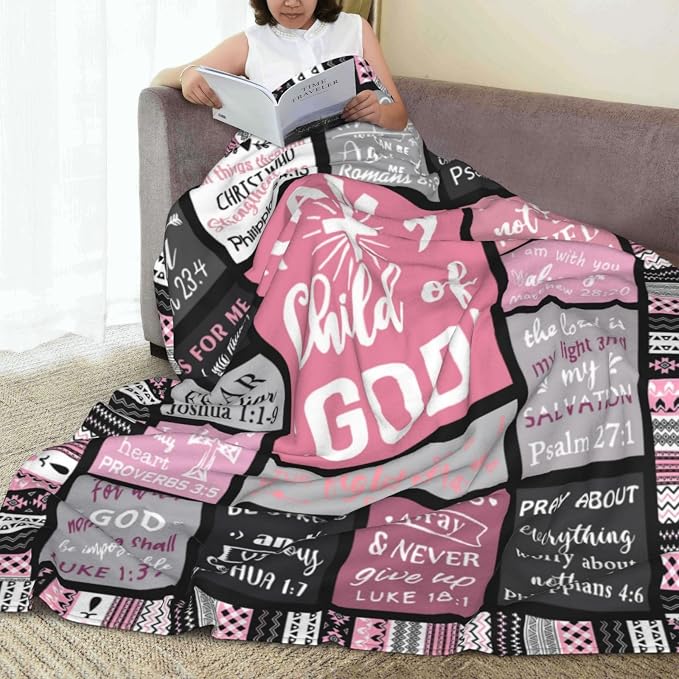 COMFAR Christian Gifts for Women Faith, Inspirational/Religious/Spiritual Gifts for Adults, Soft Throw Blankets for Women/Men, Personalized Blankets for Adults 40"x 50"