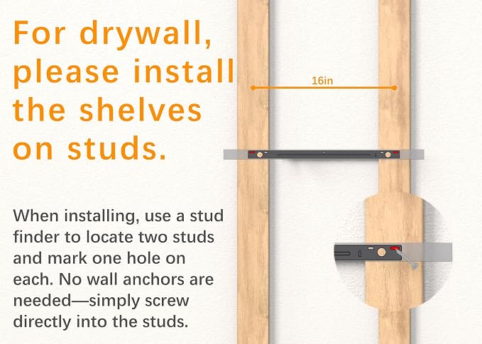 BAYKA Grey Floating Shelves for Wall, Set of 3, 22.5 inch Wall Mounted Shelf for Bedroom, Living Room, Kitchen โ Wood with Hidden Metal Brackets, 22LBS Capacity โ Storage for Books, Plants, Decor