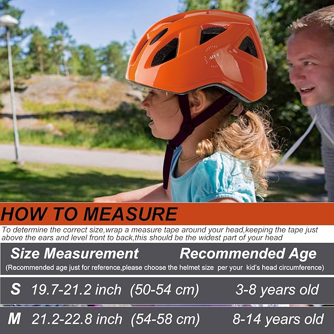 Kids Bike Helmet,2 Sizes Adjustable for Youth Child Boys & Girls Ages 3-5-8-14,Ventilation and Multi-Sport for Bicycle Skate