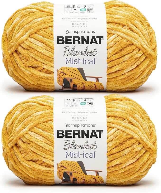 Bernat Blanket Mist-ical Sunshine 2 Pack of 300g Yarn