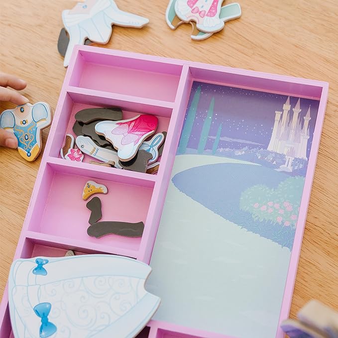 Melissa & Doug Disney Cinderella Magnetic Dress-Up Wooden Doll Pretend Play Set (30+ pcs)