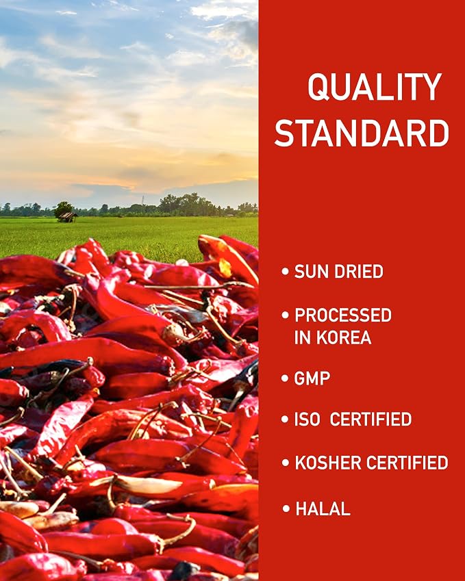 Taekyung Chili Powder For Kimchi (Flake, 5LB) - Korean Gochugaru. Red Pepper Spice Seasoning for Asian Food. MSG Free.