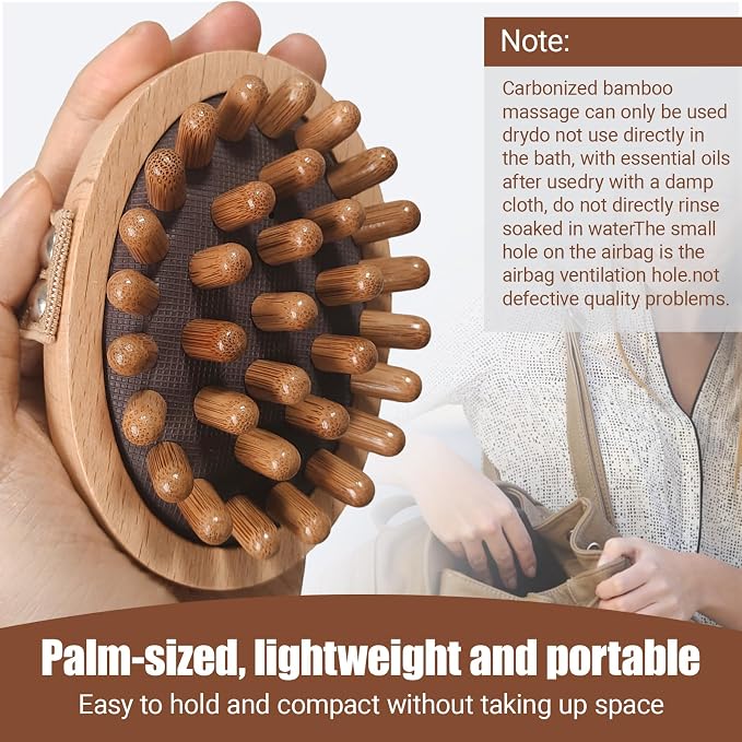 Meridian Pressure Brush, Wood Therapy Massage Tools, Wood Therapy Massage Tools for Belly Fat, Meridian Trigger Point Massager Wooden Massage Brush for Body Shaping, Muscle Pain Relief (1PCS)