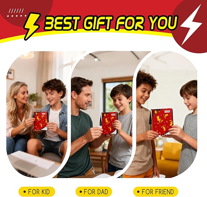 Trading Card Binder 4 Pocket,400 Pocket Card Collection Binder with 50 Removable Sleeves,PU Waterproof Top Card Book,3-Ring Zipper Collectible Trading Card Album for MTG/TCG/Card Holder Gift(Red)