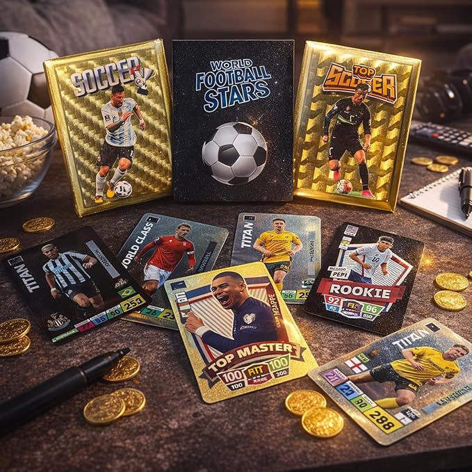 2026-27 Soccer Cards - 33 Unique Greatest Soccer Players Fun - Fixed Card Set - Soccer Card to Create Unforgettable Moments for Friends, Siblings & Football Fans - Pack of 3