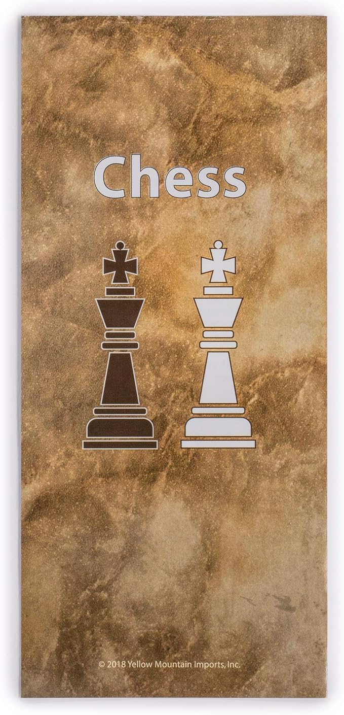 Yellow Mountain Imports Travel Magnetic Chess Mini-Set (6.3 Inches) - Compact, Folding, Educational Board Game