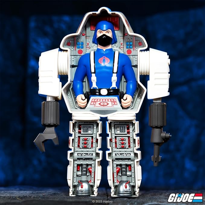 Super7 Super Cyborg G.I. Joe Cobra S.N.A.K.E. Armor (Full Color - Gray) - 11" G.I. Joe Action Figure with Accessories Classic Cartoon Collectibles