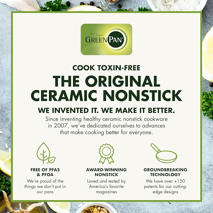GreenPan Lima Hard Anodized 5QT Stock Pot with Lid, Healthy Ceramic Nonstick, PFOA PFAS-Free Nontoxic Pots and Pans, Oven & Broiler Safe Cookware, Stainless Steel Handles, Grayy (Pack of 2)