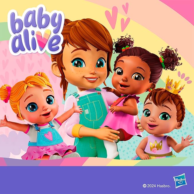 Baby Alive Super BFF Katie Kat Black Hair Dress Up Baby Doll Playset, 11 Inches, Toys for 3 Year Old Girls & Boys & Up (Amazon Exclusive)