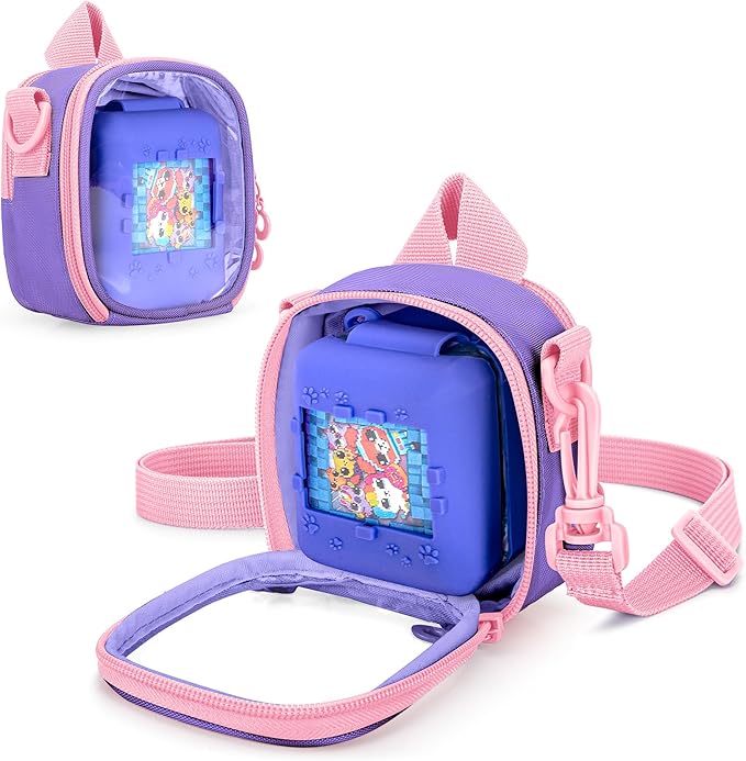 Carrying Case Compatible with Bitzee Interactive Toy Digital Pet, Portable Bag with Shoulder Strap for Virtual Electronic Pet Accessories,Purple (Bag only) Patented Design