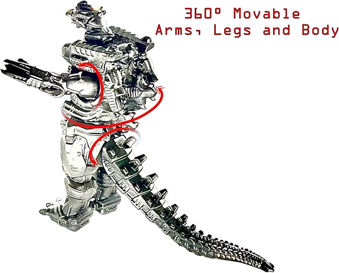 TwCare MechaGodzilla Mecha Godzilla vs. Kong Toy Action Figure (The Superior-Armed), 2003 Movie Series Movable Joints King of The Monsters Birthday Kid Gift, Travel Bag