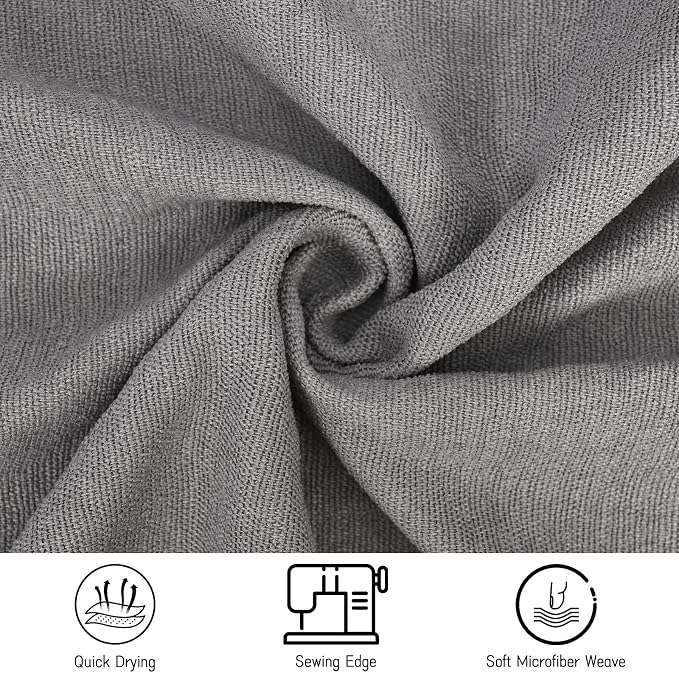 3 Pack Hot Yoga Towels with Plum Blossom Grip Dots, Non Slip Yoga Mat Towel, Super Absorbent Soft Suede Microfiber Mat Cover for Hot Yoga, Pilates, Bikram & Workout,(24" x 72", Dark Grey)
