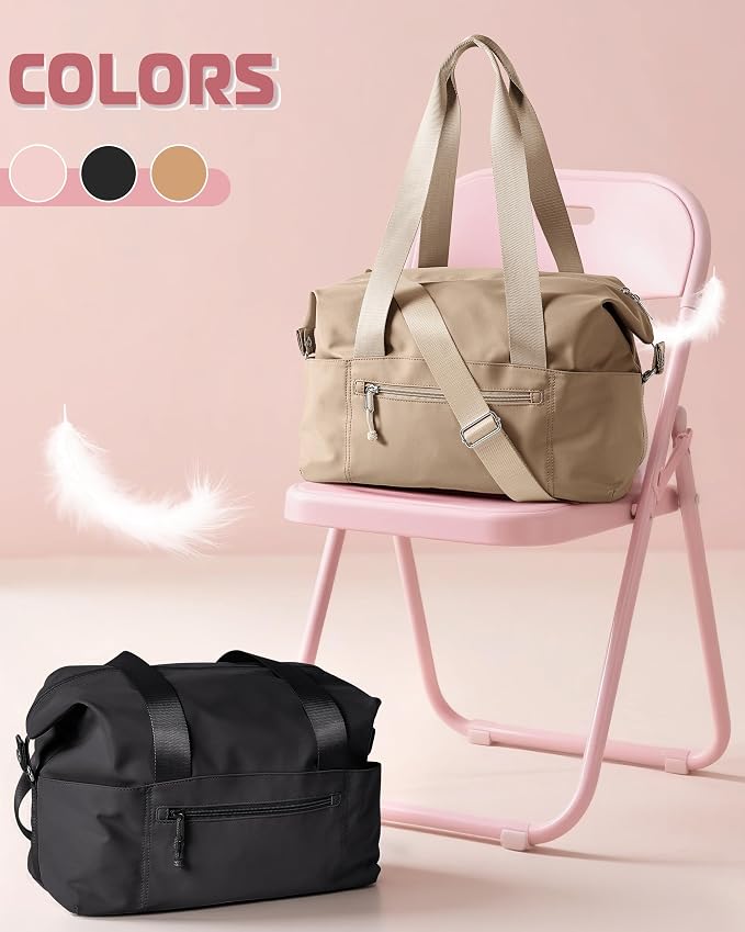 Smasrob Small Gym Bag with Yoga Mat Holder, Wet Pocket and a Separate Pouch, Small Gym Duffle Bag for Women with Detachable Crossbody Shoulder Strap
