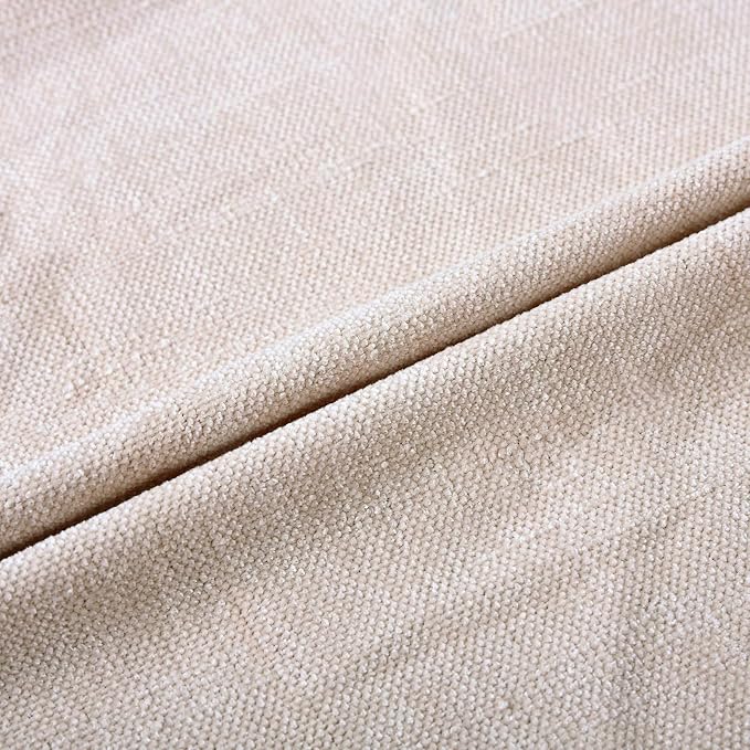 Set of 4 Soft Textured Decorative Throw Pillow Covers 22x22 Inch Cozy Farmhouse Cushion Cover Square Accent Pillow Cases for Bed Couch Sofa Living Room, Light Beige