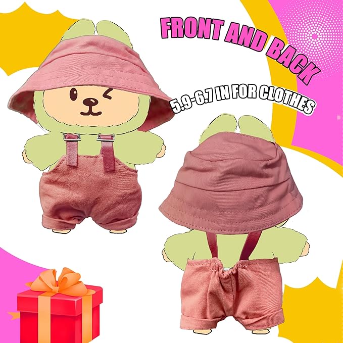 Fits 5.9-6.7 in for Clothes Doll Accessories Suit (NO Doll) Stylish Cute Clothes for Dress up Unique Style Universal Trendy Toy (B02)