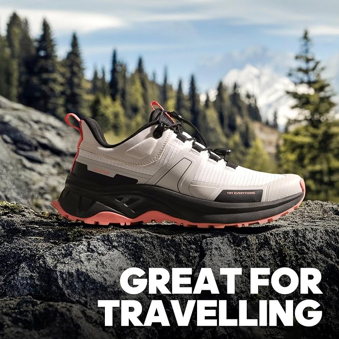 NORTIV 8 Women's Lightweight Hiking Shoes Quick Lace | Outdoor Fashion Sneakers For Hiking Walking Travel And Daily Wear With Quick Lace Design Lightweight Comfort Gladiator