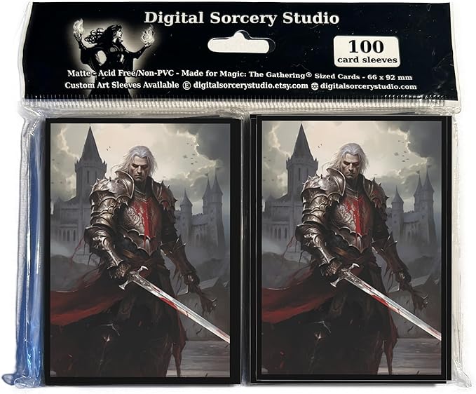 Vampire Knight Game Card Sleeves 102 Pack – Perfect for MTG Vampire Commander Decks Like Edgar Markov - Premium Art Magic The Gathering Card Sleeves