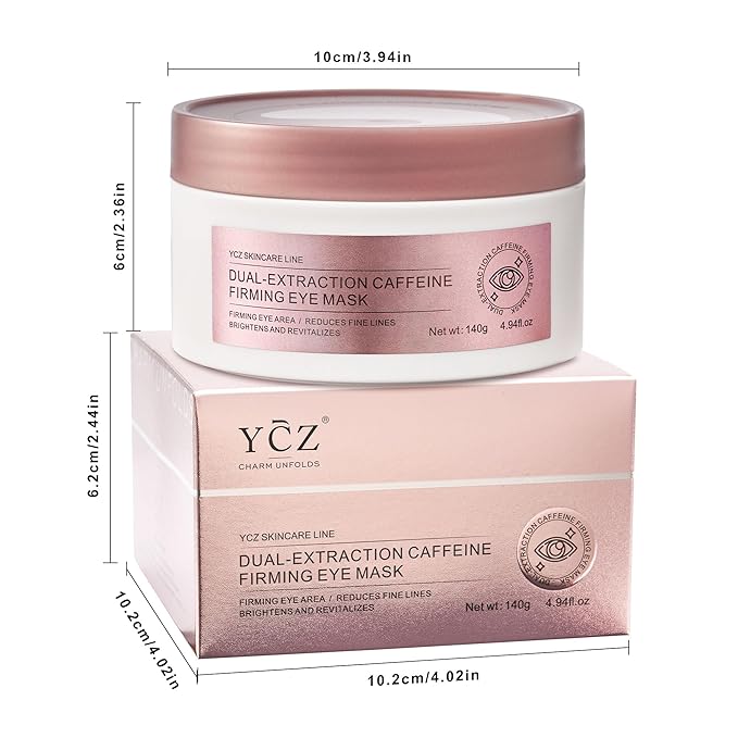 Ycz Under Eye Patches (60 ct) – Caffeine Eye Masks for Puffy Eyes, Dark Circles & Fine Lines, Hydrating Collagen Masks with Niacinamide for Depuffing, Anti-Aging 360° Full Eye Care, Gifts for Women