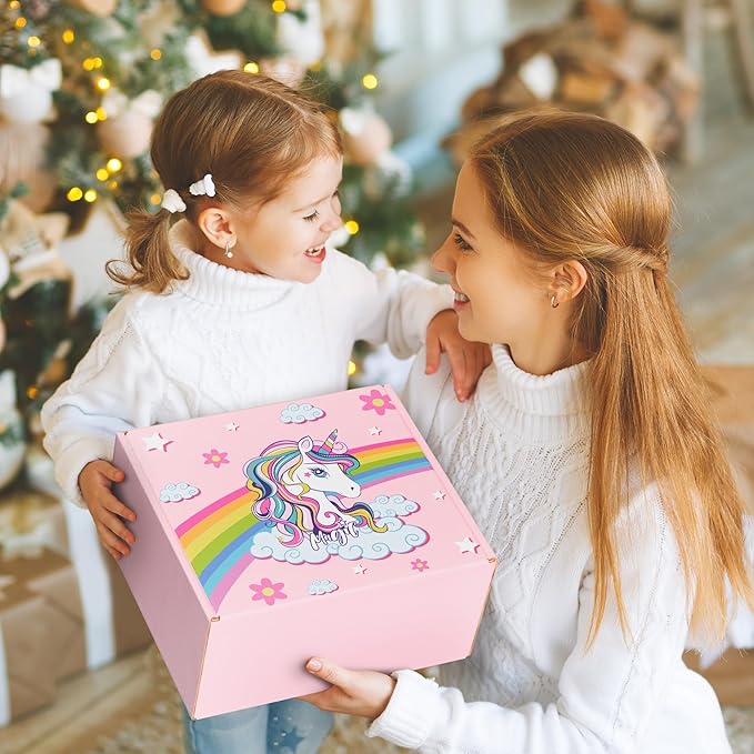 9PCS Unicorn Gifts for Girls Age 4-6 6-8, Toddler Girl Toys with Unicorn Glow in The Dark Blanket Crossbody Purse Kids Christmas Birthday Gifts Toys for 3 4 5 6 7 8+ Year Old Teen Girls Daughter Niece