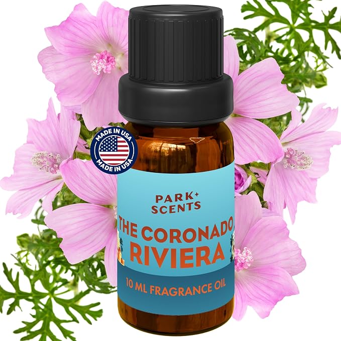 Park Scents The Coronado Riviera Theme Park Hotel Fragrance Oil – Hibiscus, Musk & Teakwood Luxury Scented Essential Oils for Diffusers for Home, Aromatherapy, Gifts for Women, Sister, Hostess (10ml)