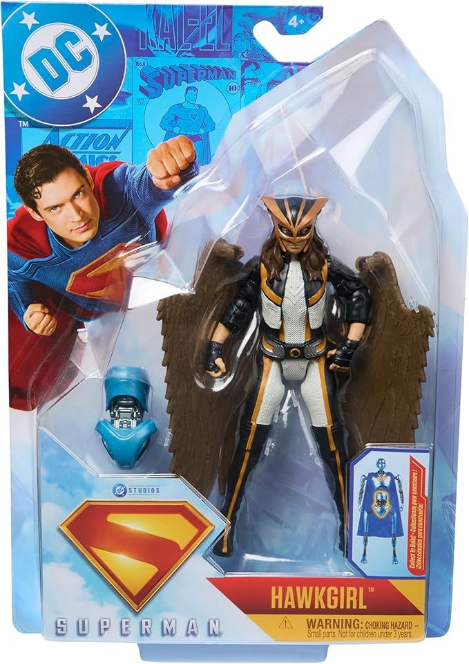 DC Comics, Superman, Hawk Girl, 6-Inch Action Figure, Authentic Superman Movie Styling, Super Heroes Kids Toys for Boys and Girls Ages 4 and Up