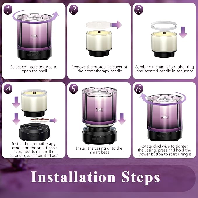 Smart Scented Candle Refill,Joyful Moment,13% Perfume-Grade Oils,4.25oz Soy Wax,±35H Burn Time,Wooden Wick, Explosion-Proof Glass(Blackcurrant|Pear| Iris| Orange Blossom)