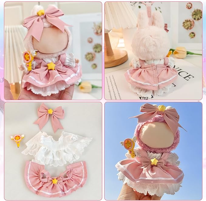 Clothes Fit for 17CM Doll, Fashion Doll Clothes Outfit Set Cute Theme Designer Toys Dress Accessories for Collector Fans Display (Charm Girl)