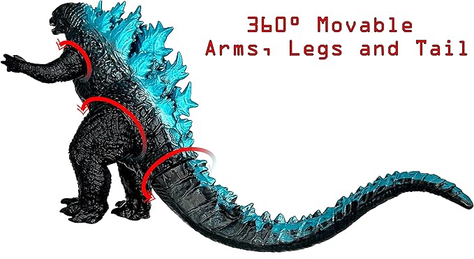 TwCare Set of 2 Monster Figure King of The Monsters vs King Kong Toys, Movable Joints Action Movie Series Soft Vinyl Toy Figures, Travel Bag