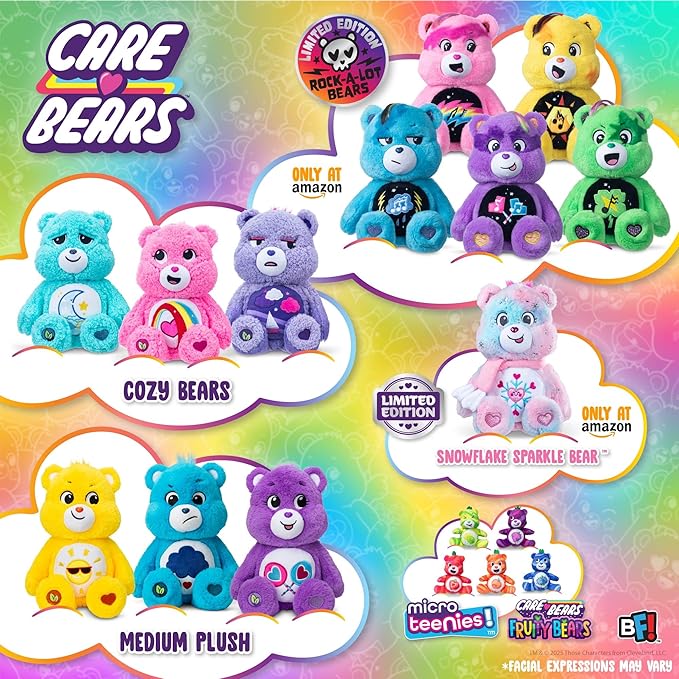 Care Bears 14" Cozy Togetherness Bear - Medium Size Plush - Soft, Huggable Plushie, Stuffed Animal for Girls and Boys, Ages 4+