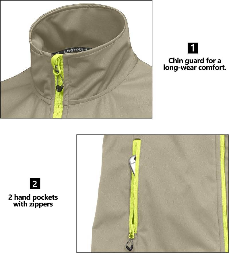 Little Donkey Andy Women's Lightweight Softshell Vest, Windproof Sleeveless Jacket for Running Hiking Travel
