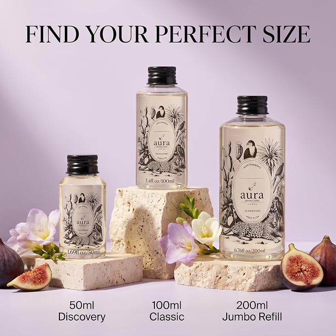 A U R A - Provence Fragrance Oil for Waterless Scent Diffuser - Inspired by L.Labo-Lavande 31 | (3.4 fl oz, 100 ml) Pure Essential Oil Blends for Aromatherapy Diffuser & Hotel Collection Oil Diffuser