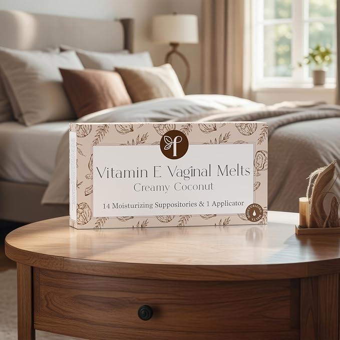 Femallay Organic Vaginal Melts – Coconut – Moisturizes and Refreshes – 14 Count + Applicator