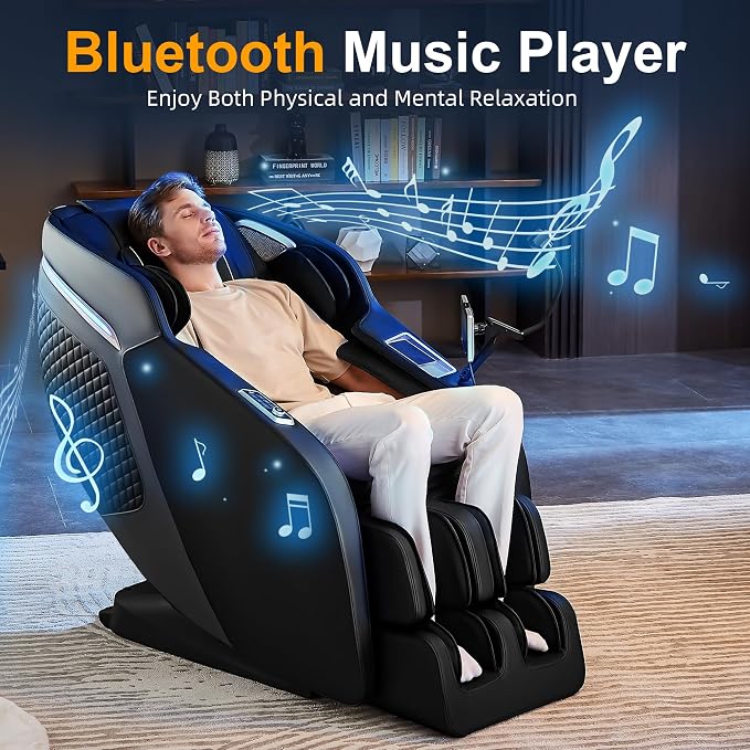 Upgraded 4D Massage Chair Full Body, Zero Gravity SL-Track Massage Chair Recliner with AI, Body Scan, Heating, Calf Kneading, Rocking Sleep Mode, Airbags, Foot Rollers, 18 Auto Modes