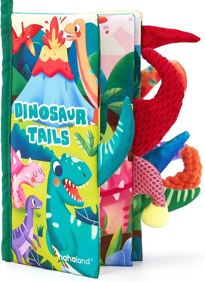 hahaland Baby Books 0-6 Months,Infant Tummy Time Toy Sensory Toys 6 to 12 Months Touch Feel Book Gifts for Boy Girl 0-3 Month Learning Toy Baby Valentine Birthday Easter Basket Stuffers (Single)