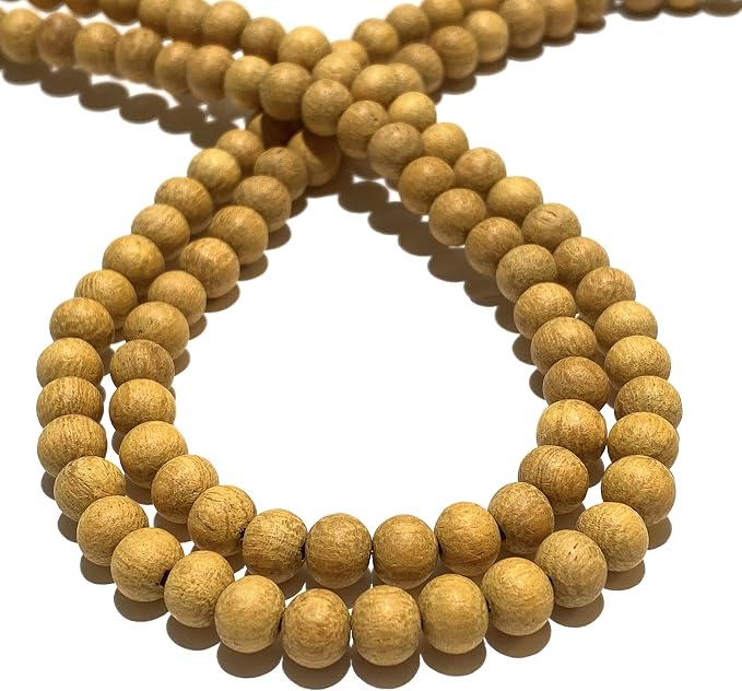 ABCGEMS (Essential-Oil-Diffuser) Rainforest Jackfruit Nangka Wood Beads - Matte (Believed for Helping Individuals Stay Focused & Connected to Their Surroundings) Smooth Round 6-7mm (Non-Shiny)